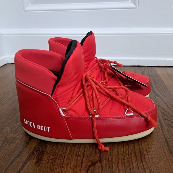 Moon Boot Unisex Icon Evolution Red Pump Full Moon Boots Size 8.5/9 - Picture 2 of 8